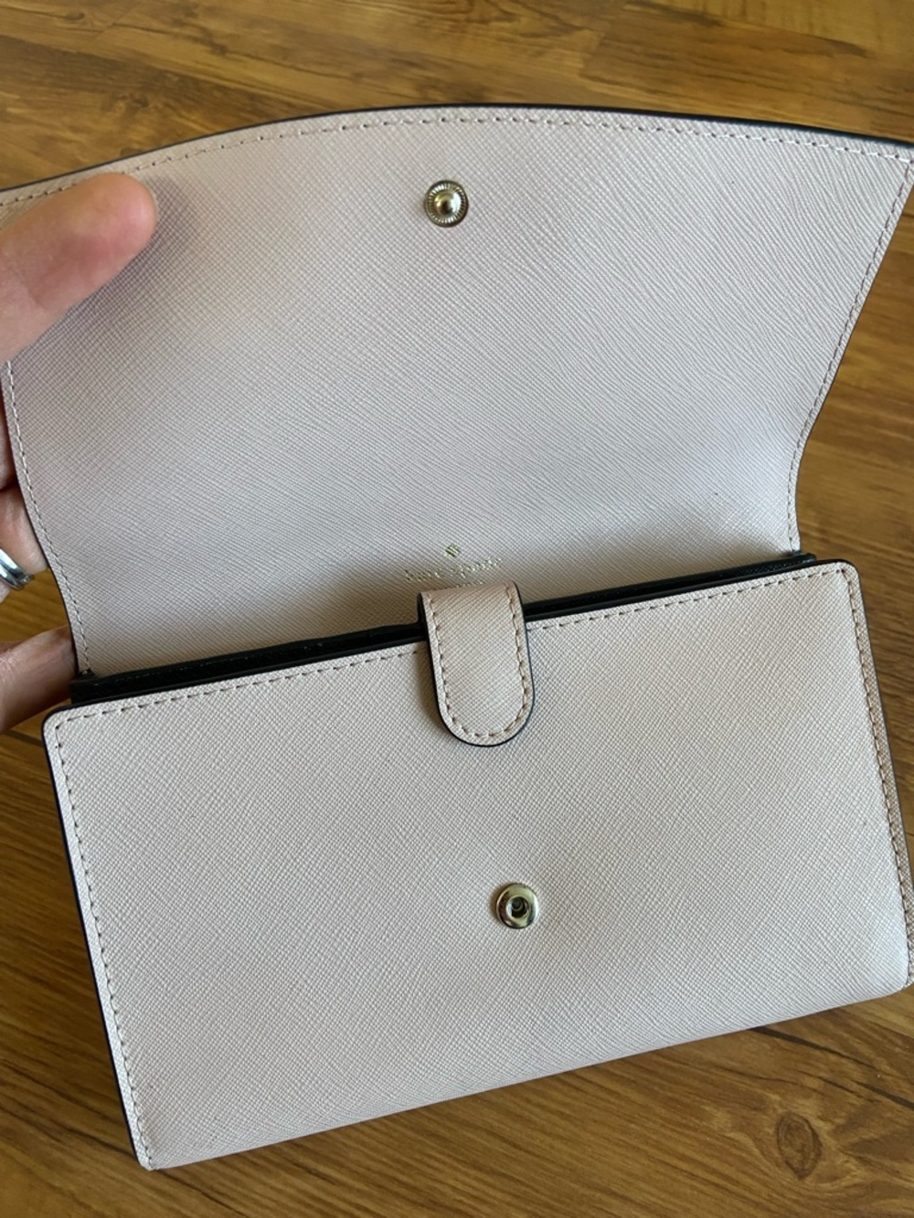 Kate Spade Pink and Black Laurel Way Winni Saffiano Leather Crossbody Clutch - Picture 8 of 11